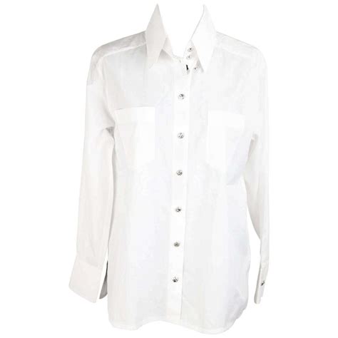 chanel white cotton shirt.